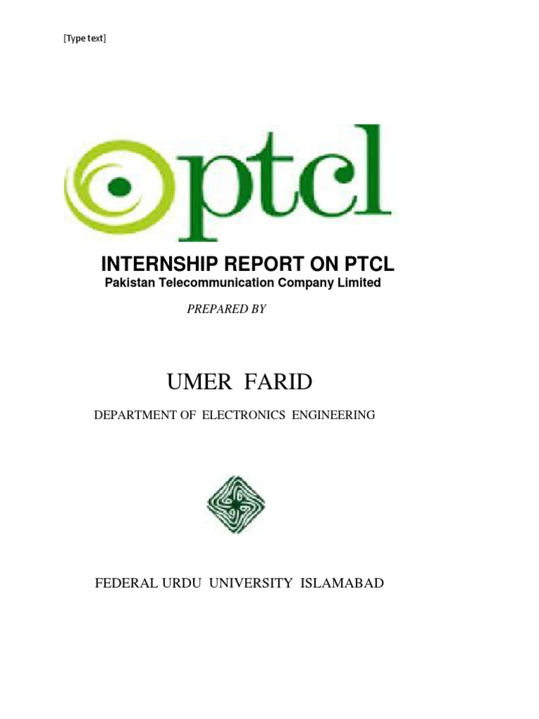 Internship report on ptcl conclusion of ptcl report